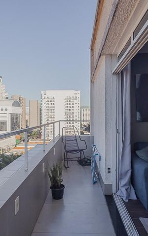 Apartamento para alugar com 45m², 1 quarto e 1 vagaVaranda