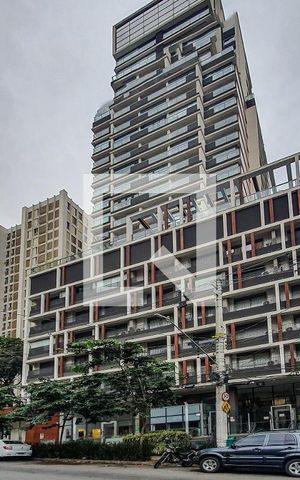 Studio para alugar com 28m², 1 quarto e sem vaga Studio para alugar com 28m², 1 quarto e sem vagaFachada