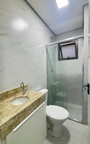 Apartamento à venda com 109m², 2 quartos e 1 vaga Apartamento à venda com 109m², 2 quartos e 1 vagaBanheiro Social