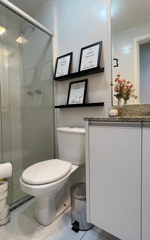 Apartamento para alugar com 78m², 2 quartos e 1 vaga Apartamento para alugar com 78m², 2 quartos e 1 vagaBanheiro Social