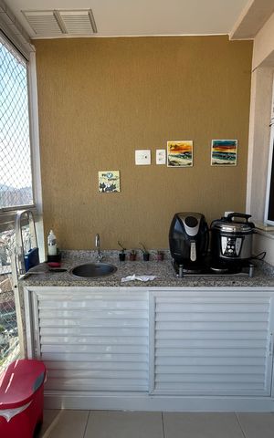 Apartamento à venda com 145m², 3 quartos e 2 vagasDetalhe da varanda