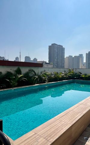 Studio para alugar com 30m², 1 quarto e sem vaga Studio para alugar com 30m², 1 quarto e sem vagaPiscina