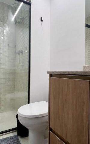 Studio para alugar com 30m², 1 quarto e sem vaga Studio para alugar com 30m², 1 quarto e sem vagaBanheiro