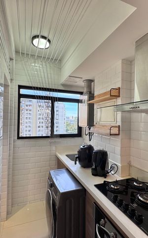 Apartamento à venda com 91m², 3 quartos e 2 vagas Apartamento à venda com 91m², 3 quartos e 2 vagasCozinha e Área de Serviço