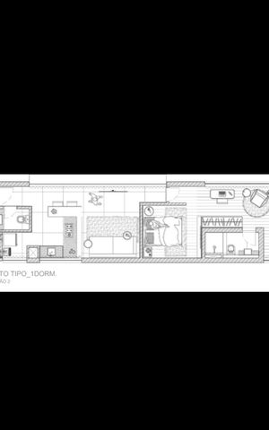 Apartamento à venda com 60m², 1 quarto e sem vaga Apartamento à venda com 60m², 1 quarto e sem vagaModelo 2