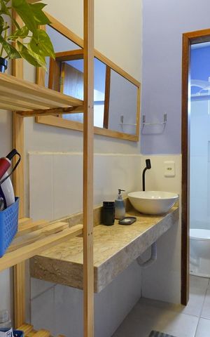 Casa para alugar com 99m², 1 quarto e 2 vagasBanheiro