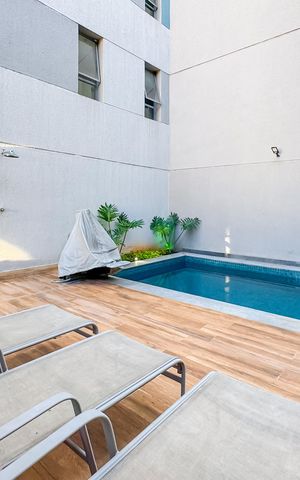 Studio para alugar com 28m², 1 quarto e sem vaga Studio para alugar com 28m², 1 quarto e sem vagaÁrea comum - Piscina