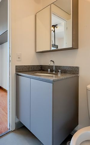 Studio para alugar com 28m², 1 quarto e sem vaga Studio para alugar com 28m², 1 quarto e sem vagaBanheiro
