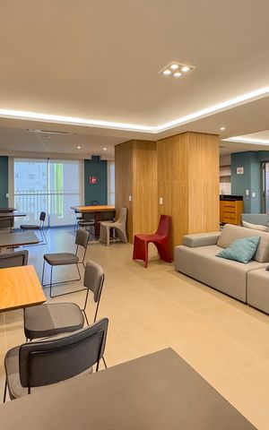Studio para alugar com 28m², 1 quarto e sem vaga Studio para alugar com 28m², 1 quarto e sem vagaÁrea comum - de Festas
