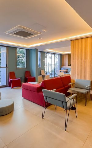 Studio para alugar com 28m², 1 quarto e sem vaga Studio para alugar com 28m², 1 quarto e sem vagaÁrea comum - Lounge