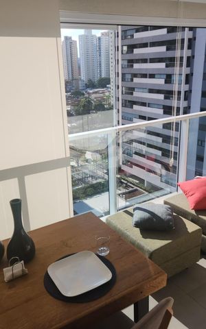 Apartamento para alugar com 52m², 1 quarto e 1 vaga Apartamento para alugar com 52m², 1 quarto e 1 vagaVaranda