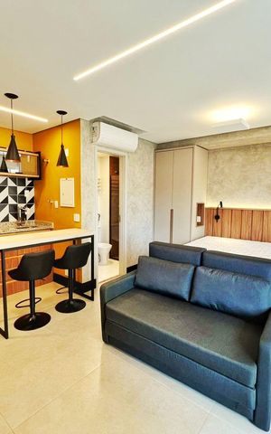 Studio à venda com 28m², 1 quarto e 1 vagaSala