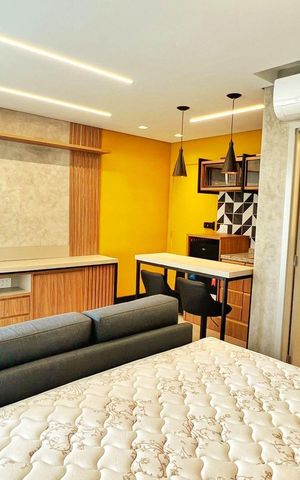 Studio à venda com 28m², 1 quarto e 1 vagaQuarto