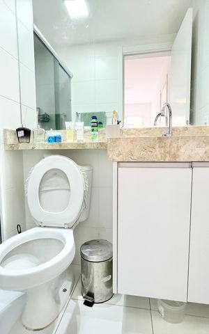 Studio para alugar com 32m², 1 quarto e sem vaga Studio para alugar com 32m², 1 quarto e sem vagaBanheiro da Suíte