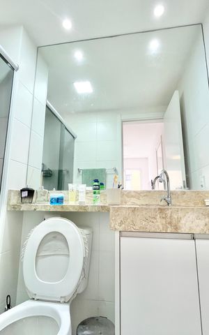 Studio para alugar com 32m², 1 quarto e sem vaga Studio para alugar com 32m², 1 quarto e sem vagaBanheiro da Suíte