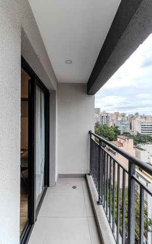 Studio à venda com 27m², 1 quarto e sem vaga Studio à venda com 27m², 1 quarto e sem vagaVaranda