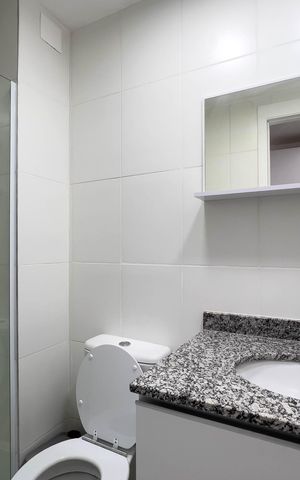 Studio à venda com 27m², 1 quarto e sem vaga Studio à venda com 27m², 1 quarto e sem vagaBanheiro Social