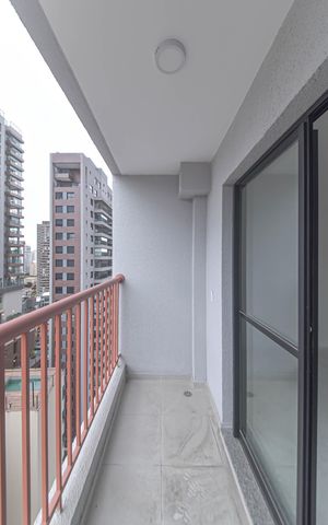 Studio à venda com 25m², 1 quarto e sem vagaVaranda
