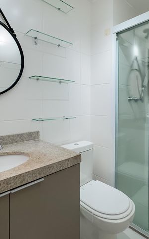 Apartamento para alugar com 81m², 3 quartos e 2 vagas Apartamento para alugar com 81m², 3 quartos e 2 vagasBanheiro da Suíte