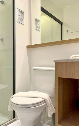 Studio à venda com 24m², 1 quarto e sem vaga Studio à venda com 24m², 1 quarto e sem vagaBanheiro