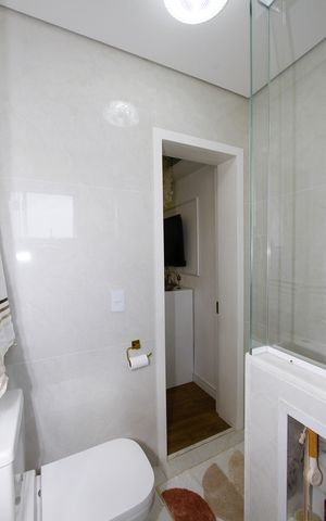 Apartamento à venda com 57m², 2 quartos e 2 vagasBanheiro da Suíte