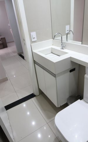 Apartamento à venda com 46m², 2 quartos e 1 vagaBanheiro Social