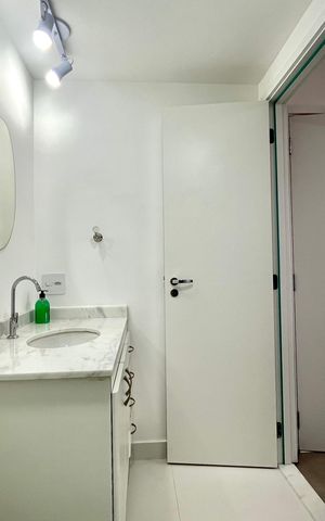 Apartamento para alugar com 35m², 1 quarto e sem vagaBanheiro da Suíte