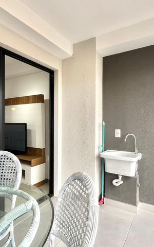 Apartamento para alugar com 35m², 1 quarto e sem vagaVaranda