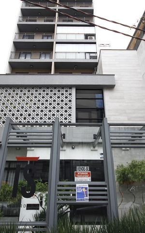Studio à venda com 25m², 1 quarto e sem vagaFachada/Placa