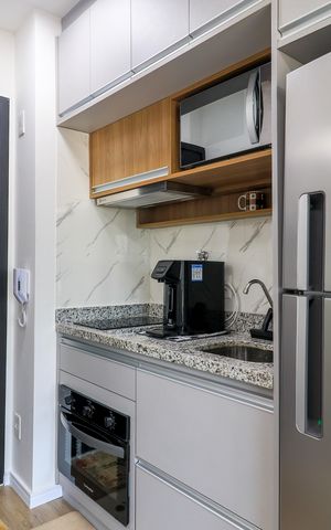 Studio para alugar com 24m², 1 quarto e sem vaga Studio para alugar com 24m², 1 quarto e sem vagaCozinha