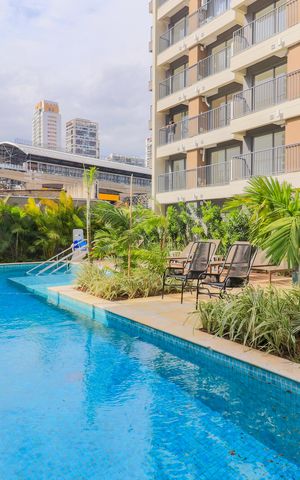 Studio para alugar com 24m², 1 quarto e sem vaga Studio para alugar com 24m², 1 quarto e sem vagaÁrea comum - Piscina