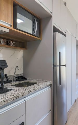 Studio para alugar com 24m², 1 quarto e sem vaga Studio para alugar com 24m², 1 quarto e sem vagaCozinha