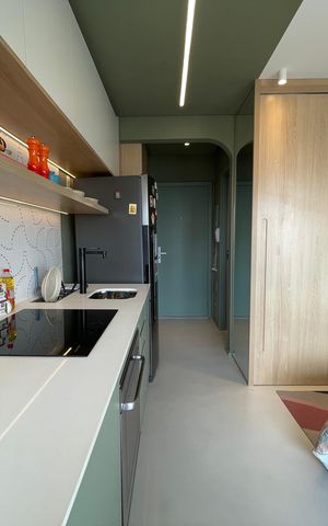 Studio para alugar com 26m², 1 quarto e 1 vaga Studio para alugar com 26m², 1 quarto e 1 vagaCozinha