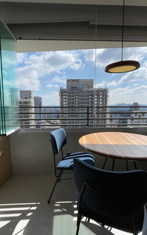 Studio para alugar com 26m², 1 quarto e 1 vaga Studio para alugar com 26m², 1 quarto e 1 vagaVaranda