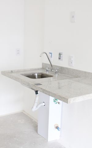 Studio à venda com 34m², 1 quarto e sem vagaDetalhe da cozinha