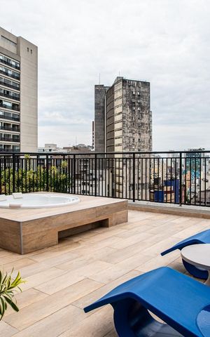 Studio à venda com 25m², 1 quarto e sem vaga Studio à venda com 25m², 1 quarto e sem vagaÁrea comum - Piscina