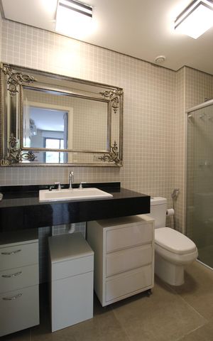 Apartamento à venda com 109m², 1 quarto e 2 vagasBanheiro da Suíte