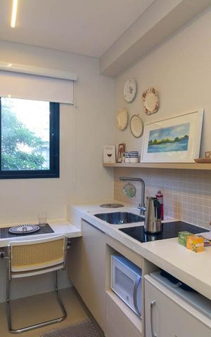 Studio à venda com 27m², 1 quarto e sem vagaCozinha