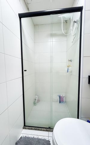 Apartamento para alugar com 27m², 1 quarto e sem vaga Apartamento para alugar com 27m², 1 quarto e sem vagaBanheiro da Suíte