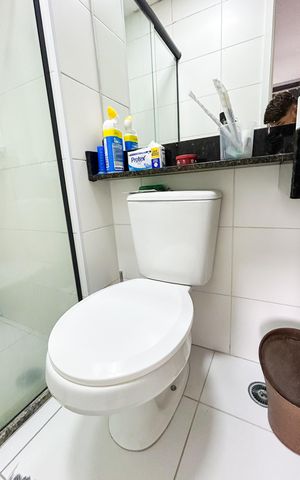 Apartamento para alugar com 27m², 1 quarto e sem vaga Apartamento para alugar com 27m², 1 quarto e sem vagaBanheiro da Suíte