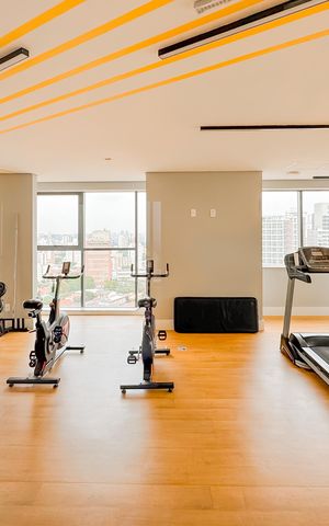 Studio à venda com 33m², 1 quarto e sem vaga Studio à venda com 33m², 1 quarto e sem vagaAcademia