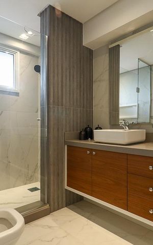 Apartamento à venda com 129m², 3 quartos e 2 vagasBanheiro da Suíte