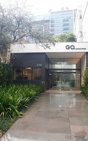 Studio à venda com 28m², 1 quarto e 1 vagaFachada