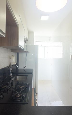 Apartamento para alugar com 55m², 2 quartos e 2 vagas Apartamento para alugar com 55m², 2 quartos e 2 vagasDetalhe da Cozinha