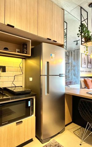Studio para alugar com 27m², 1 quarto e sem vaga Studio para alugar com 27m², 1 quarto e sem vagaCozinha