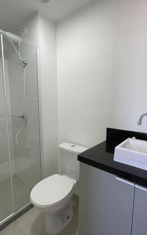 Apartamento à venda com 24m², 1 quarto e sem vaga Apartamento à venda com 24m², 1 quarto e sem vagaBanheiro da Suíte