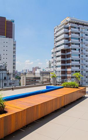 Studio à venda com 24m², 1 quarto e sem vaga Studio à venda com 24m², 1 quarto e sem vagaÁrea comum - Terraço