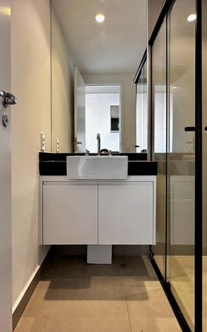 Studio para alugar com 23m², 0 quarto e sem vaga Studio para alugar com 23m², 0 quarto e sem vagaBanheiro
