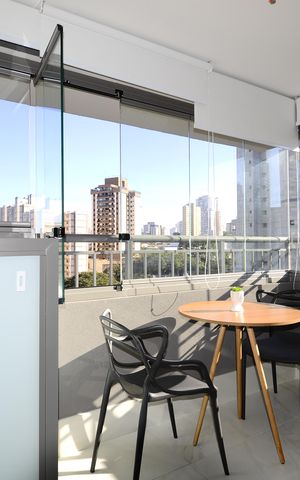 Studio à venda com 30m², 1 quarto e sem vagaVaranda