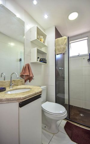 Apartamento à venda com 52m², 2 quartos e 1 vagaBanheiro Suíte